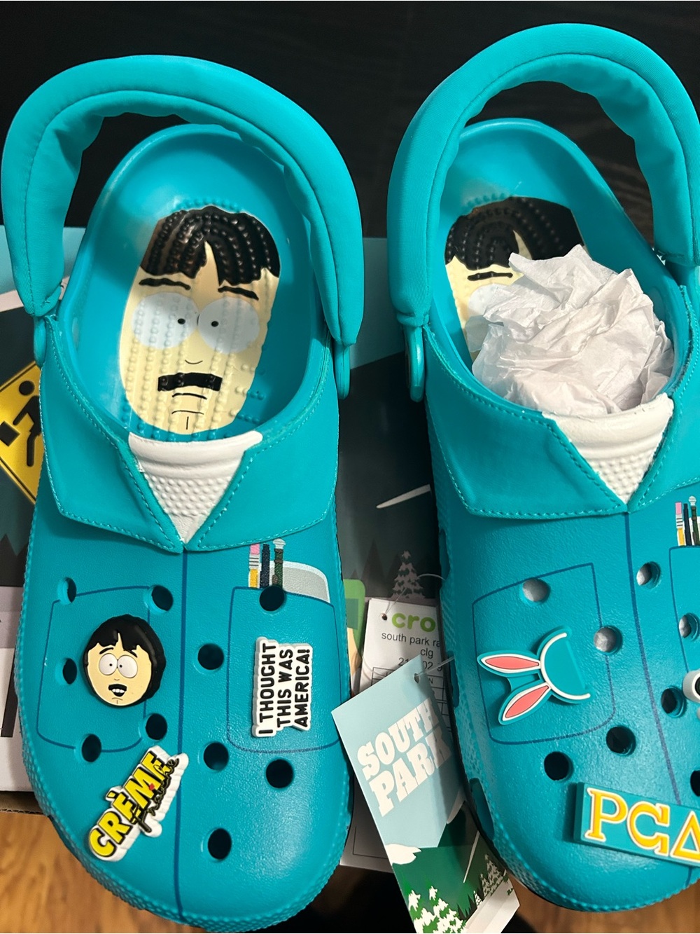 CROCS Teal South Park Character Clog Sandals
